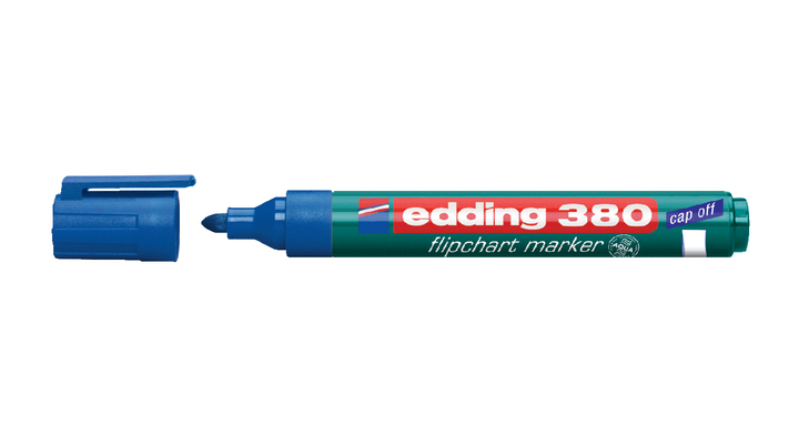 Viltstift edding 380 flipover rond 2mm blauw