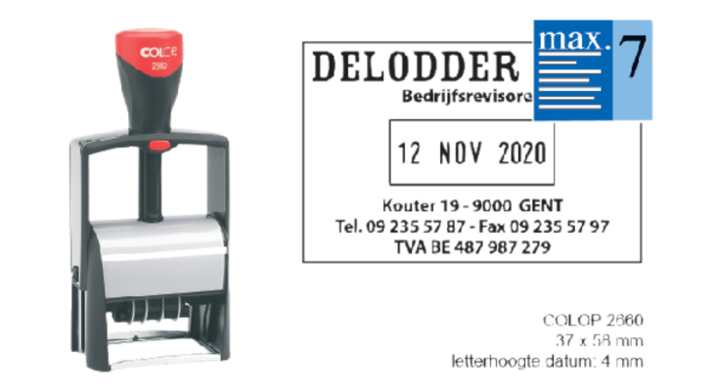 Woord-datumstempel colop classic line s2660 + bon