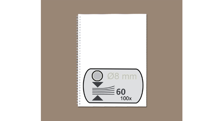Draadrug fellowes 34 rings 8mm a4 zilver