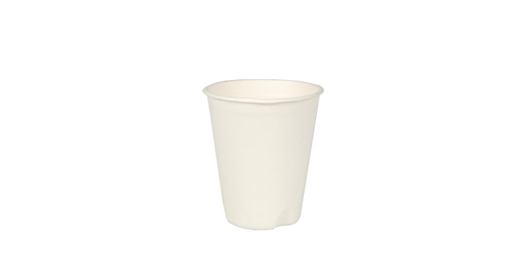 Beker, suikerriet, plasticvrij, onbedrukt 200ml (40 stuks)