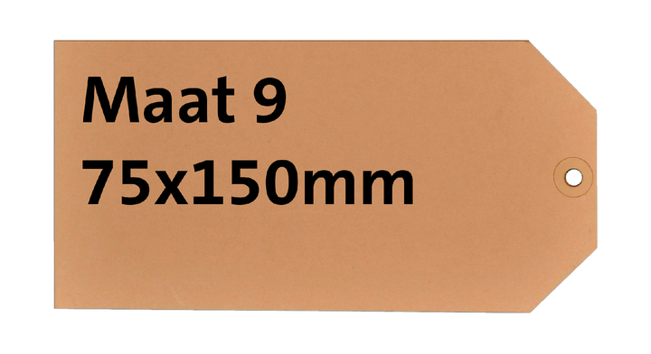Label karton nr9 200gr 75x150mm chamois ds/1000