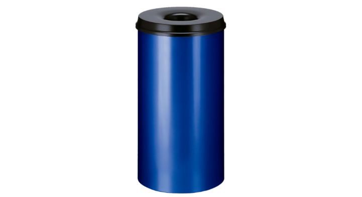 Metalen papierbak, vlamdovend, 50 liter, blauw, VB 105000
