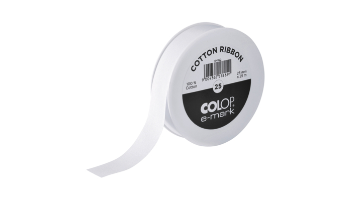 Tekststempel colop e-mark lint katoen 25mm x 250mm(154922)
