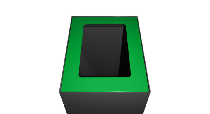 Open top voor modulaire afvalscheidingsbak, groen, VB 191215 (1 stuk) | afvalstroom GFT