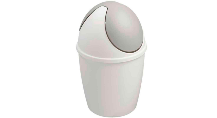 Tafelafvalbakje, swingdeksel, 1,5 liter, wit/grijs,VB 684027