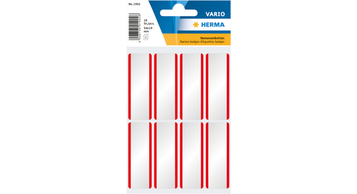 Etiket herma 1902 54x19mm wit rood 16st zijde