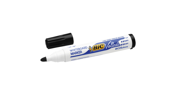 Viltstift bic 1701 whiteboard rond 1.3mm zwart