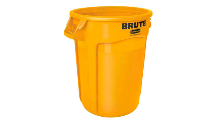 Rubbermaid Brute, ronde afvalbak, 121 liter, geel, VB 002632