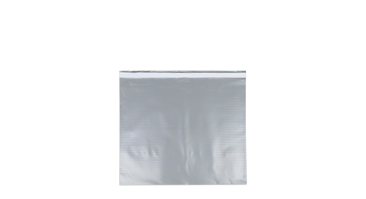 Verzendzak, plastic,  40x30cm+klep, zilver (250 stuks)