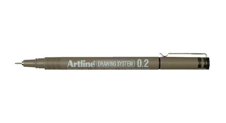 Fineliner artline 0.2mm zwart