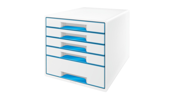 Ladenbox leitz wow 5 laden wit/blauw(52142036)