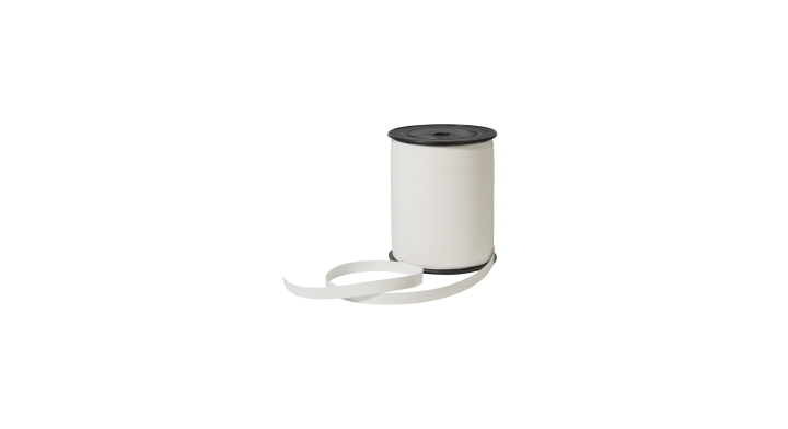 Krullint, paperlook, 10mm x 250m, wit