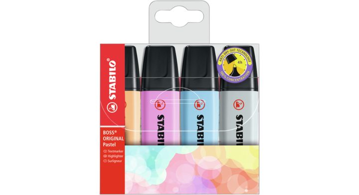 Markeerstift stabilo boss 70/4-4 pastel ass(70/4-4)