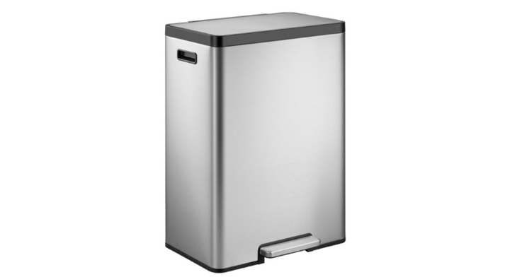Ecocasa II, pedaalemmer, 45 liter, mat RVS, VB 913845