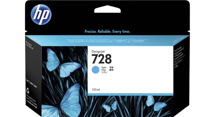 HP 728, inktcartridge, blauw, F9J67A