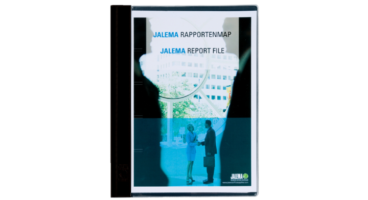 Rapportenmap jalemastrip en dekplaatje zwart
