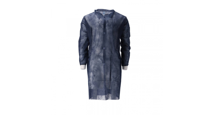 Bezoekersjas | Non Woven PP | Klittenband | Maat XXL | Blauw (50 stuks) - OP=OP AANBIEDING