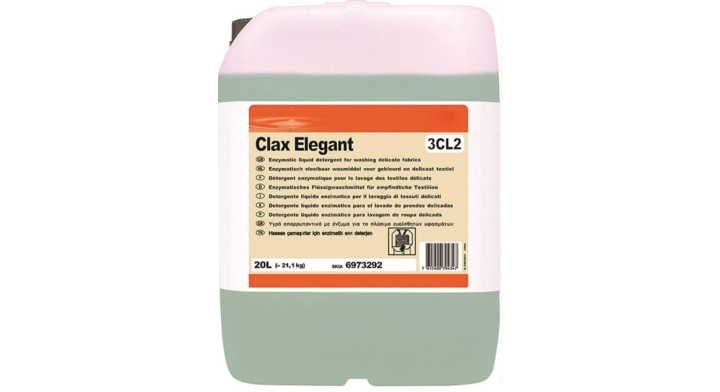 Diversey Clax Elegant 3CL2, gekleurd wasmiddel, 20 liter, textiel (1 stuk) | OP=OP AANBIEDING