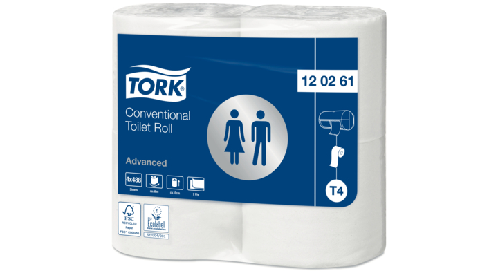 Tork Advanced | Toiletpapier | 488 Vel | 2-Laags | T4 | Wit | 120261 (24 stuks) 