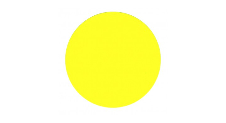 Etiket Rond 62mm Geel Fluor Rol a 1500 Stuks