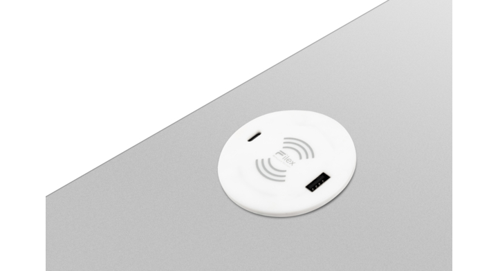 Filex, AC QI Power-Spot, 1x USB A+C, wit