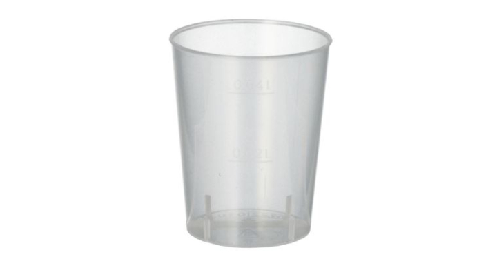 Borrelglas, onbreekbaar PP, 4cl, 5.2cm (2000 stuks)