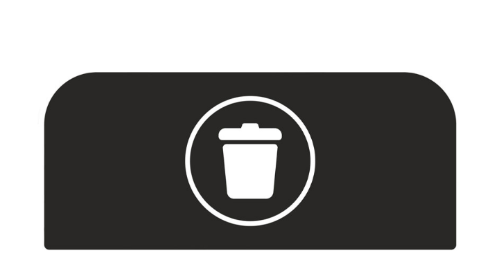 Communicatiepaneel voor Rubbermaid Configure 57 liter, zwart, VB 501548 | restafval