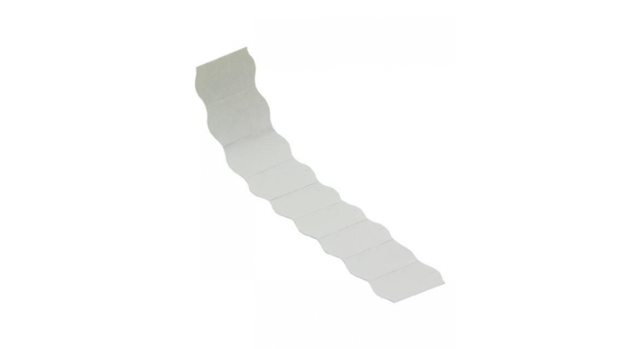Etiket, golfrand, 26x12mm, wit, permanent (1500 stuks), 38rl