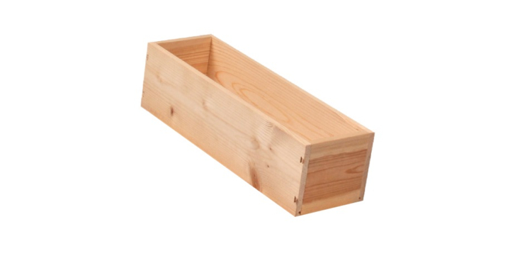 1-Fles Houten Kistje 88x335x98 mm zonder deksel