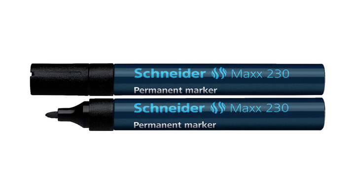 Viltstift schneider 230 perm rond 1.5-3mm zwart