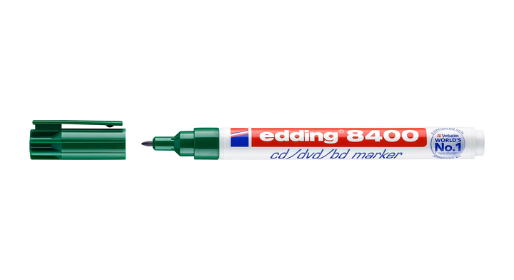 Viltstift edding 8400 cd rom rond 0.5-1mm groen
