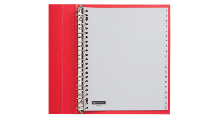 Tabblad quantore a4 23r pp 1-20 extra breed grijs(26768)