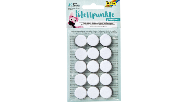 Klittenband stippen folia assorti(2301)