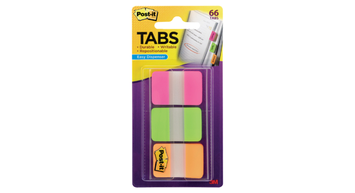 Indextabs 3m post-it 686pgo strong 25mm rz/gn/or