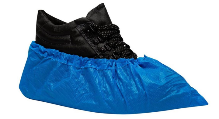 Schoenovertrek, PE, maat 36-46, blauw, 130my (1000 stuks)