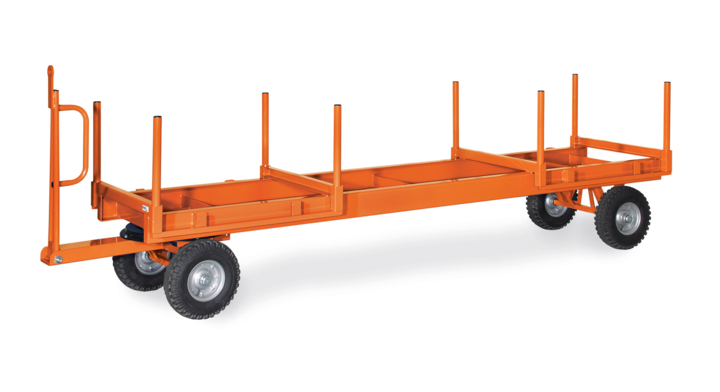 Langmater. aanhanger enkele draaischamel, 3 ton Rubber band