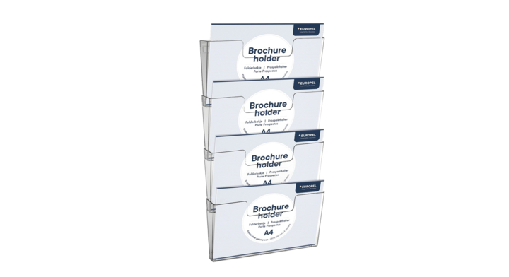 Folderhouder opus 2 a4 wand liggend koppelbaar acryl ds/4 st