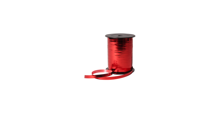 Krullint 10mm x250mtr 01 Metalic Rood
