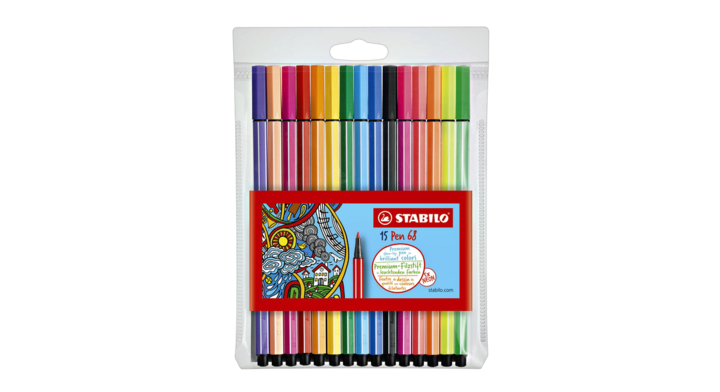 Viltstift stabilo 68 10+5 neon(6815-2)