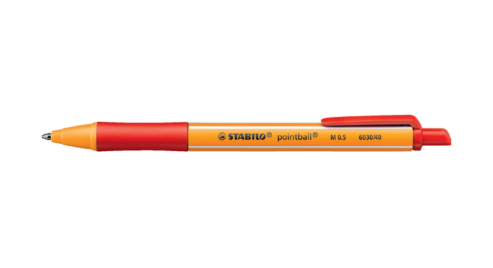 Balpen stabilo pointball rood(6030/40)