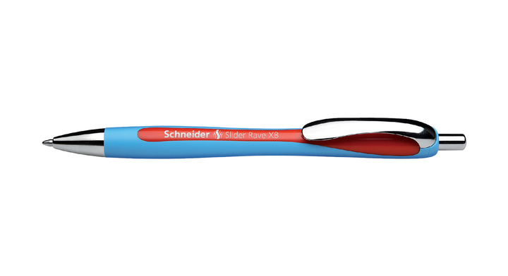 Balpen schneider slider rave blauw/rood(s-132502)