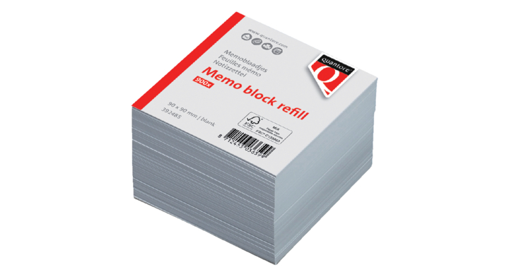 Memoblad quantore losbladig 90x90x90 900v