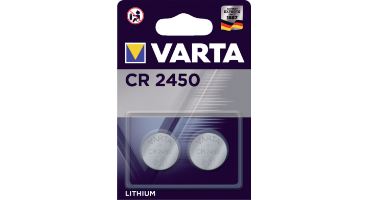 Batterij varta Knoopcel CR2450 Lithium blis/2st