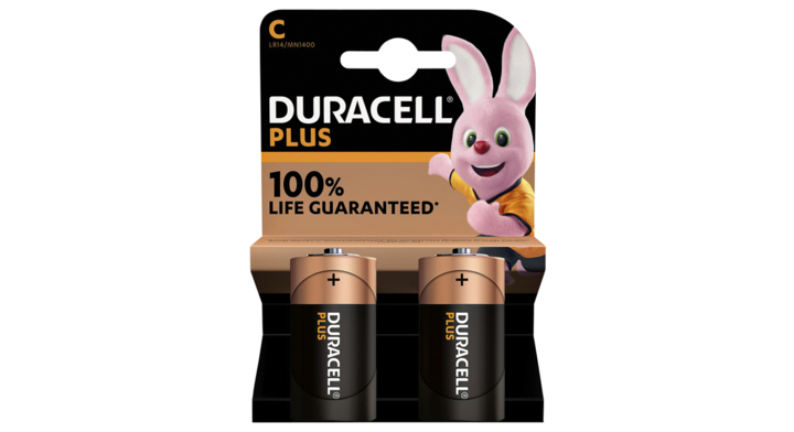 Batterij duracell plus c 2st(5000394141827)