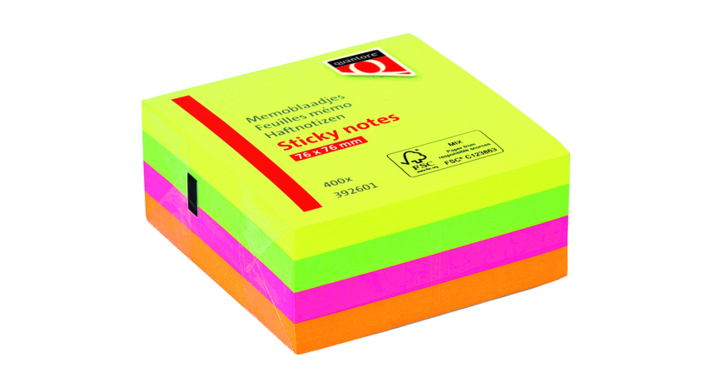 Memoblok quantore 76x76mm sticky neon ass 400vel(392601)