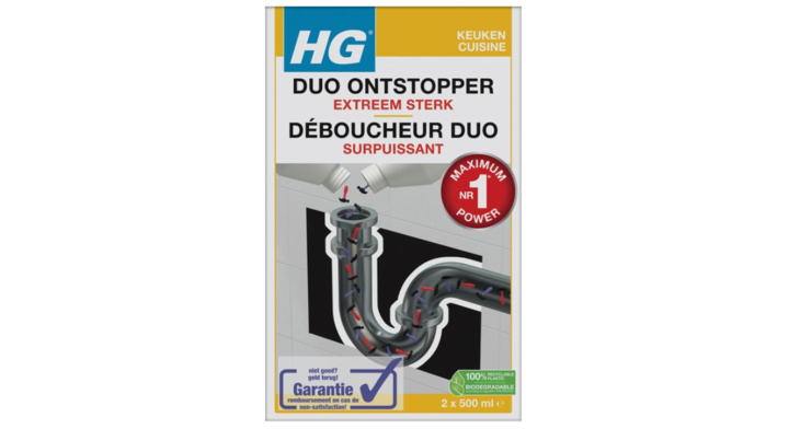 HG | Duo Ontstopper | 2x500ml | Extreem Sterk | 343100103 (1 stuk)