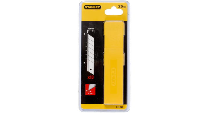 Afbreekmesjes stanley 25mm 10 stuks(3253560113254)