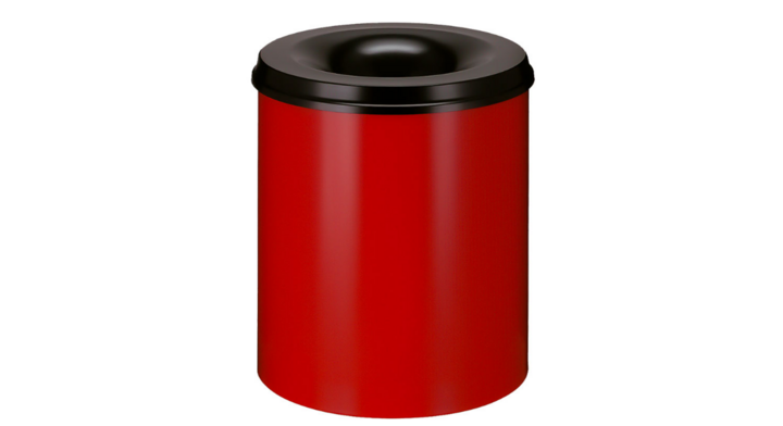 Metalen papierbak, vlamdovend, 80 liter, rood/zwart, VB 108000