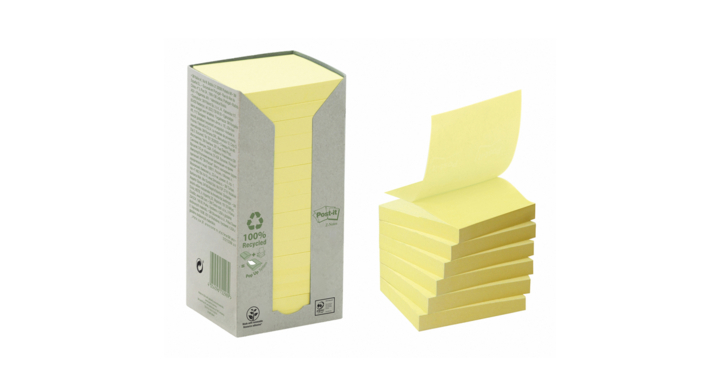 Memoblok 3m post-it z-note r330 recy geel(r330-1t)