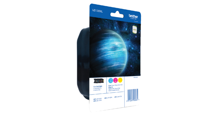 Inkcartridge brother lc-1280 hc rood blauw geel(lc-1280xlrbw